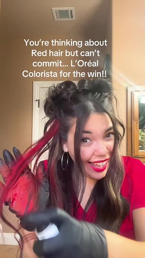 Testing out the red hair! The Loreal colorista! #redhair @loréal paris usa #loreal #colorista #onedayhairdye #haircolor #red #creatorsearchinsights
