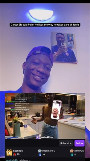 Carter Efe told Peller he likes the way he takes care of Jarvis