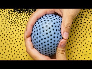 Satisfying Black Beads Stress Ball Pressing Deep Pop Sounds