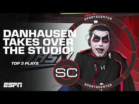 DANHAUSEN STORMS THE SET! 🍿 Will he CURSE the top 3 plays? | SportsCenter