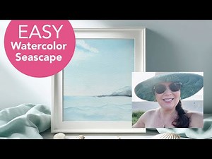 Easy Watercolor Seascape Painting Tutorial For Beginners Part 1 | Victoria Florida Watercolor Artist