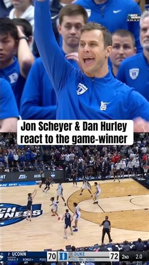 Both coaches reactions to UConn game-winner 👀