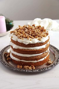 Walnut Cake with Candied Walnuts Recipe