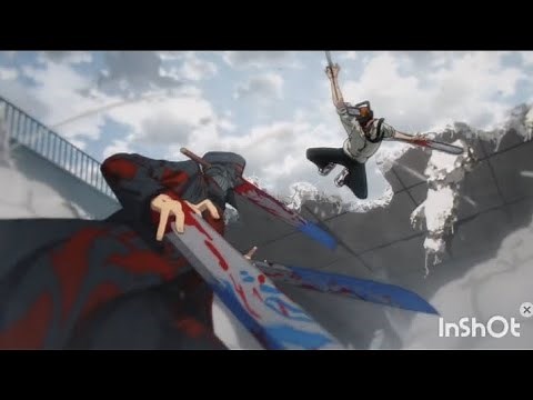 Chainsaw man vs Katana man full fight||English dub