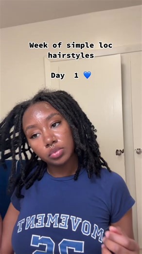 A week of simple Loc Styles Day 1💙#fypシ #locs #locstyles #fyp