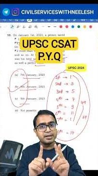 UPSC CSAT PYQ | 224 PYQ | UPSC CSAT Previous Year Question #upscpreparation #upsc #csat #neeleshsir