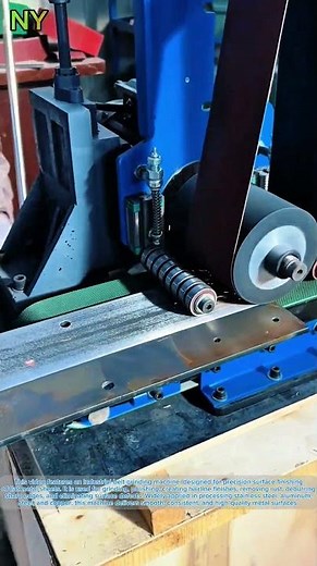 Industrial Belt Grinder: Turning Raw Metal into a Perfect Finish.