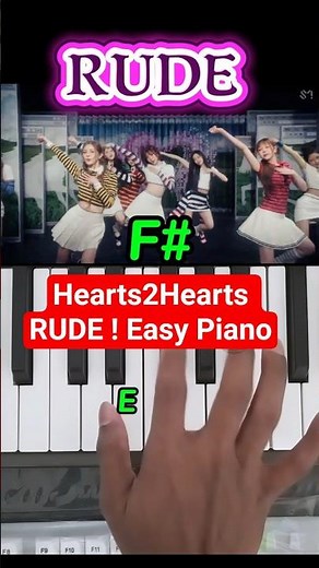 Hearts2Hearts 하츠투하츠 ' RUDE Piano Tutorial #rude #hearts2hearts #viral #pianotutorial