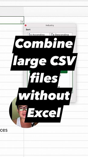 Try mo? https://kevinlenida.com/posts/combine-large-csv-files-with-python-and-sqlite/ #excel #exceltips #googlesheets #va #virtualassistant
