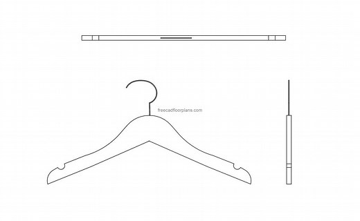 Wooden Dress Hanger - Free CAD Drawings