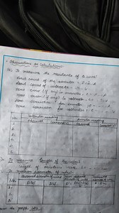 - Observations or calculations:-(a) Io measure the resistance ... | Filo