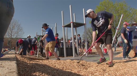 Kid-designed, community-built playground unveiled at elementary school