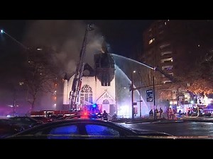 Historic downtown Portland church burns in 3-alarm fire