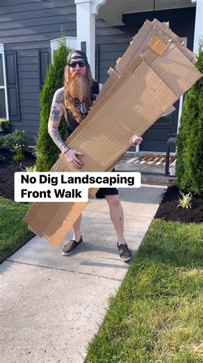 No Dig Landscaping - adding a border to my front walk without digging #dıy #landscaping #nodig #backyardinspo #LandscapingIdeas #flowerbeds #homeimprovementideas #gardening #gardeningtips | Brandon Gentry DIY