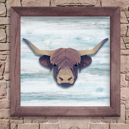 DIY Solid Wood Highland Cow Template Pattern Blueprint Plans: Rustic, Wooden Picture Sign Western Decor, Steer, Framed Art Puzzle Project - Etsy UK
