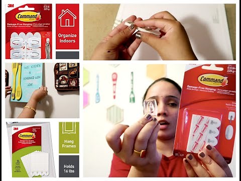 How to Hang Photo Frames on Wall using 3M Command Strips & Hooks | Sandhya's World