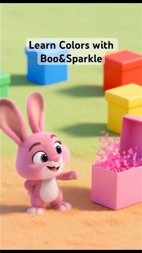 Sparkle Opens Colorful Boxes 🐰🌈 | Learn Colors Fast #shorts #bunny #learning