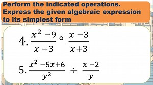 Perform the indicated operations. Express the given algebraic e... | Filo