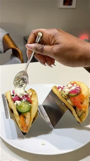 Easy Shrimp Gyro Recipe #youtubeshorts #cookingshorts #foodshorts #gyro #viralshorts #highprotein