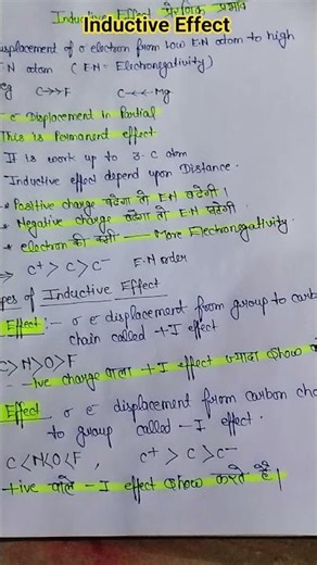 Inductive Effect #, chemistry GOC