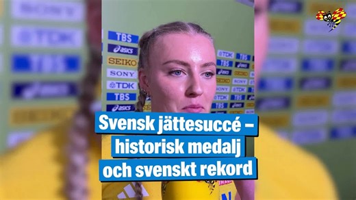 Svensk jättesuccé – historisk medalj och rekord