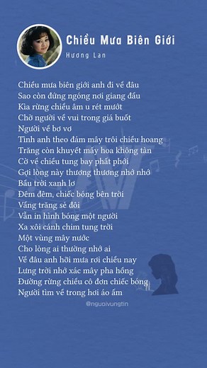 Lyrics Chiều Mưa Biên Giới - Hương Lan