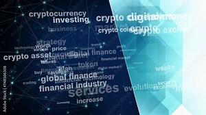 Crypto coin rising digital investment symbolizing future of global finance and virtual currency market
