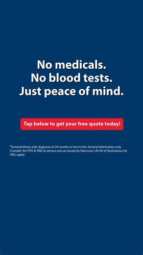 Get financial relief if you’re diagnosed with a terminal illness. So you can live fully today. See how now! | Australian Seniors Insurance Agency