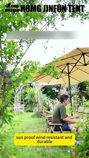 ☂️☀️ 3-Head Patio Umbrella | Max Shade Coverage!