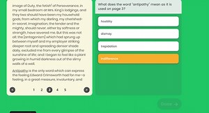 What does the word "antipathy" mean as it is used on page 3?h... | Filo