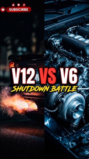 Experience the V12 vs V6 Turbo Shutdown🔥#automobile #shorts