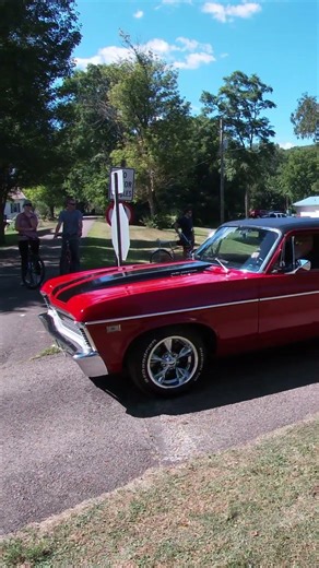 Chevy Nova Red American Legion Car Show Bellvile Ohio