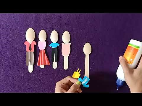 spoon family puppets for kids creative and fun learning activities for pre-schoolers, amazing craft