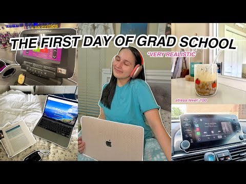 MY OVERWHELMING FIRST DAY OF GRAD SCHOOL📚✏️ (a very realistic day as a grad student)