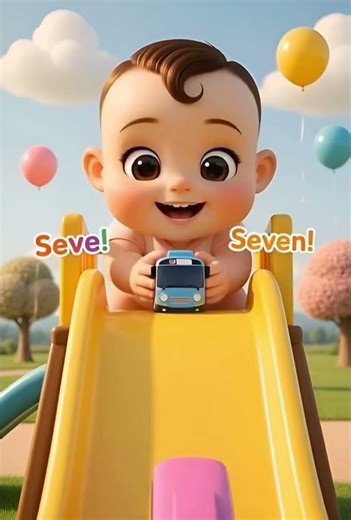 🚍🎉 Let’s learn numbers the fun wayOur cute baby counts colorful busesfrom 1 to 10,one bus at a time