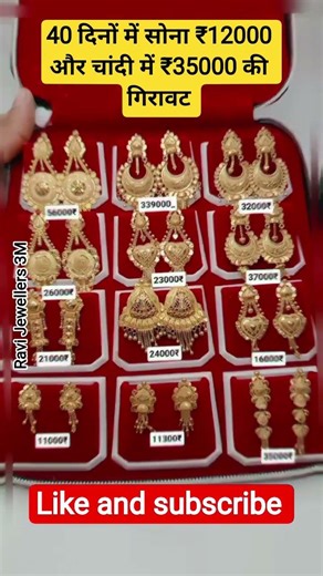 Today Gold And Silver Rate 24K Gold Rate Down Bridal Necklace Set with Earrings #shorts #viral