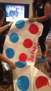 Twister game playing with Diana