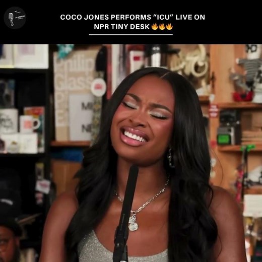 Coco Jones singing "ICU" live on NPR Tiny Desk