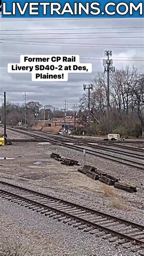 Live Trains on Instagram: "A Special Thanksgiving Catch! Canadian Pacific #6073 SD40-2 In its Iconic Former Muktimark colors! #livestream #trains #illinois #canadianpacificrailway #sd40 #livetrains #railfans #railfanning"