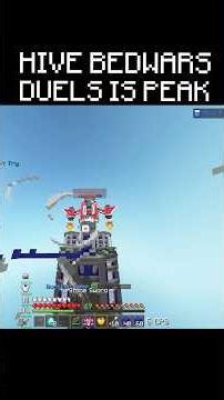 HIVE BEDWARS DUELS IS PEAK! #shorts #minecraft #bedwars #hive #bedrock