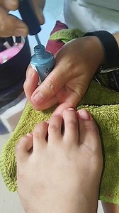 3.5K views · 26 reactions | Applying baby blue color   #pedicure #myclients | Deona Nails | Facebook