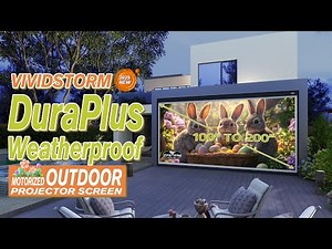 VIVIDSTORM DuraPlus Weatherproof Motorized Outdoor Projector Screen