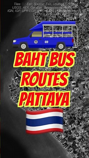 Baht Bus Routes Pattaya #pattaya #bahtbus #thailand