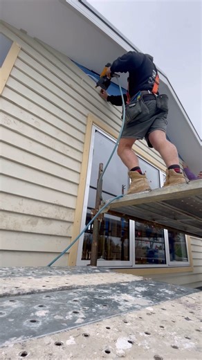 Dave Does Carpentry on Instagram: "Installing James Hardie weather boards on a gable end #carpentry"