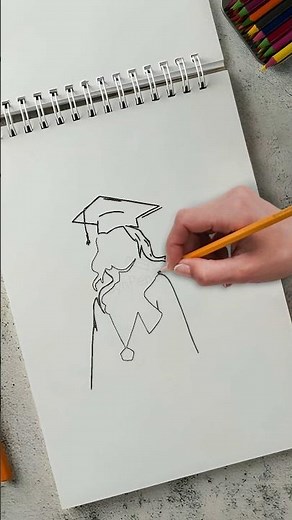 Graduating with a smile! 🎓✨ #shorts #howtodraw #kidart #easydrawing