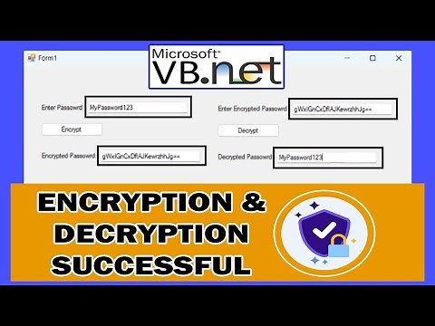 Encrypt and Decrypt Password in VB.Net | Step by Step Guide!