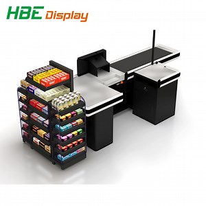 [Hot Item] New Design Supermarket Counter Table Grocery Store Wooden Cash Counter Checkout Counters