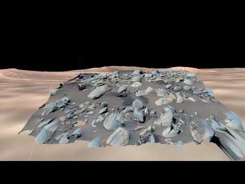 The Boulder-Rich Blocky Unit of the Western Jezero Upper Fan: 3D Walk-Through