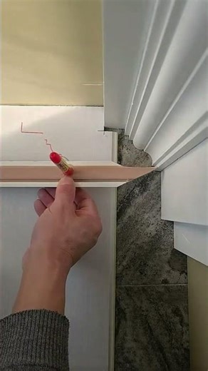 Smart tiling technique for neat ceramic patterns at wall corner #DIY #tilework #construction