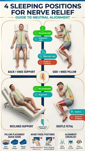 NERVE PAIN RELIEF FOR SLEEPING POSTION #physiotherapist #doctor #healthtips